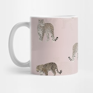 Modern Jungle Leopard Animals Pink Pattern Mug